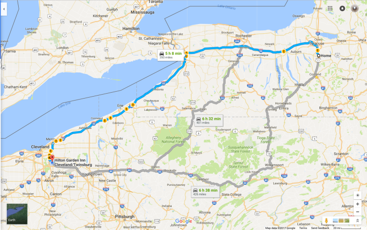 google-map-ny-to-twinsburg-oh